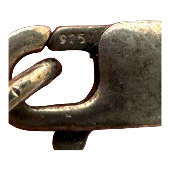 Sterling Silver Egyptian Hieroglyphic Cartouche Pendant Necklace 925 Vintage - Picture 4 of 10